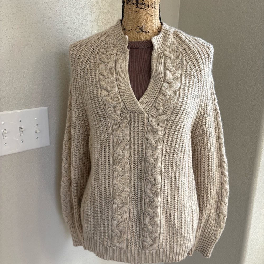 NAADAM Beige Cable Sweater